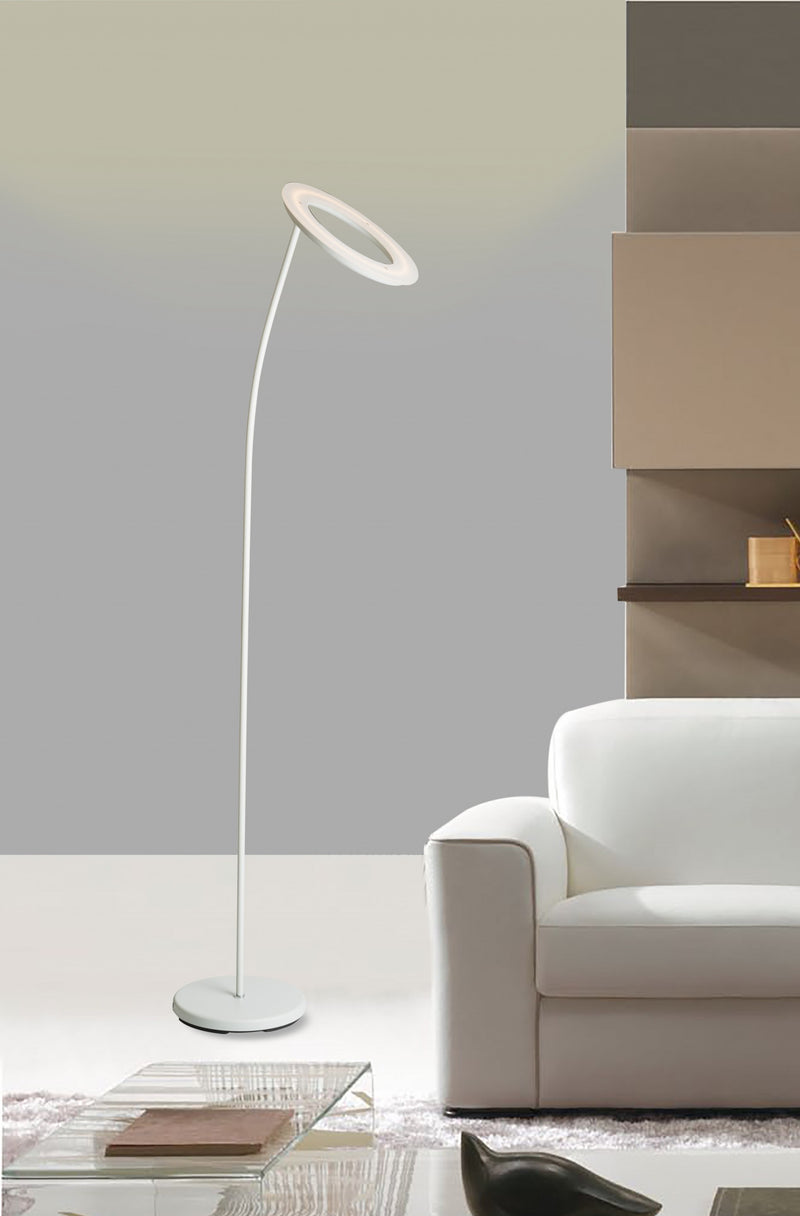 Home Outfitters 73" White LED Torchiere Floor Lamp