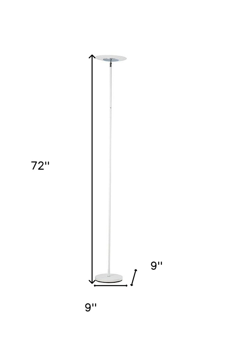 Home Outfitters 72" White LED Torchiere Floor Lamp