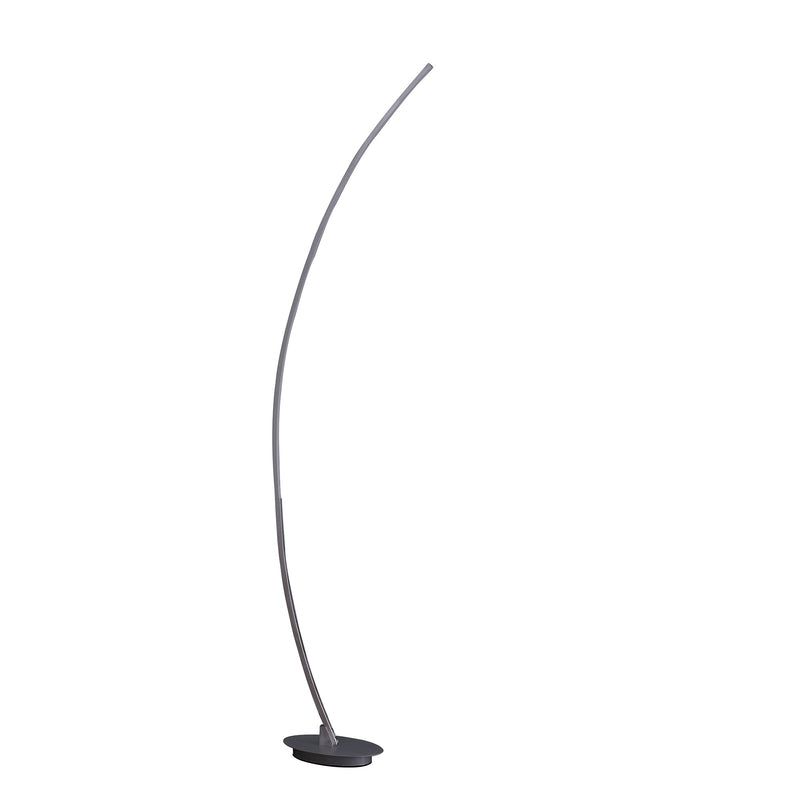 Home Outfitters 62" Silver And Soft White Arc LED Floor Lamp