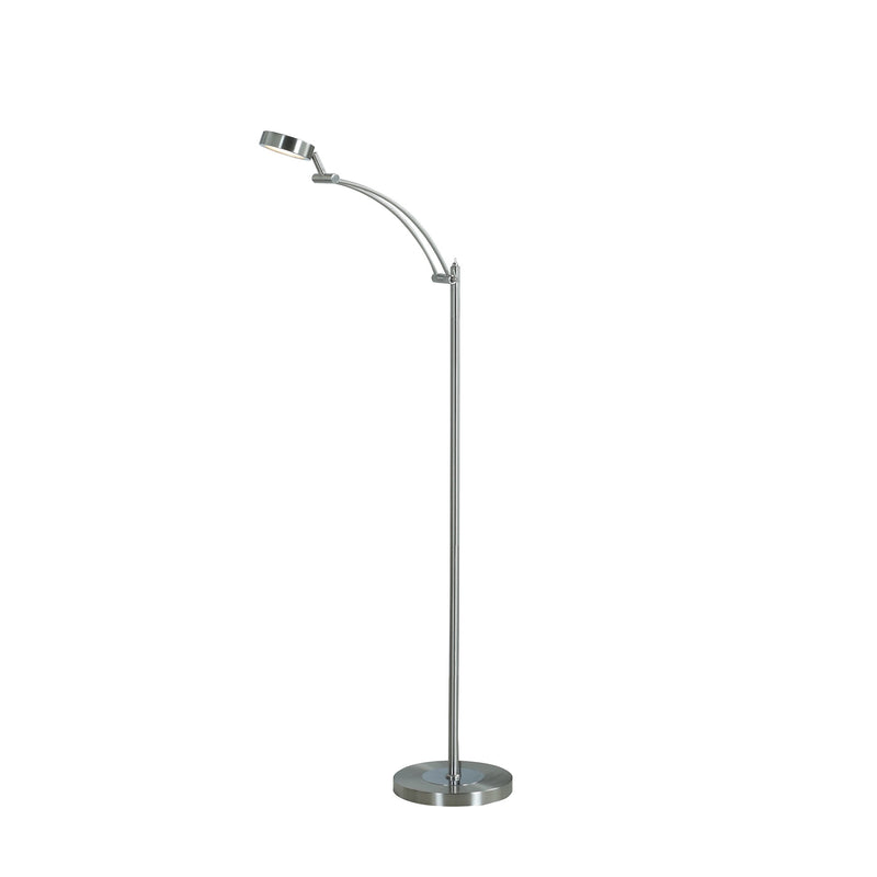 Home Outfitters 54" Nickel Adjustable LED Task Floor Lamp