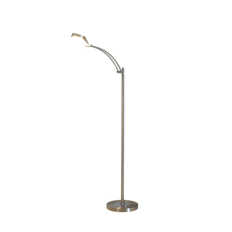 Home Outfitters 54" Nickel Adjustable LED Task Floor Lamp