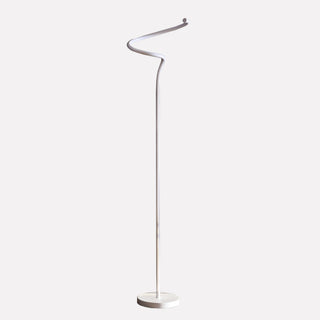 Home Outfitters 51" White LED Novelty Curvy Spiral Floor Lamp