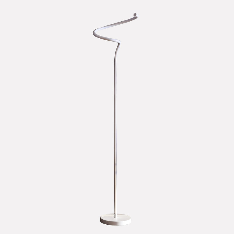 Home Outfitters 51" White LED Novelty Curvy Spiral Floor Lamp