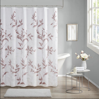 Madison Park Mauve Shower Curtain 72"W x 72"L