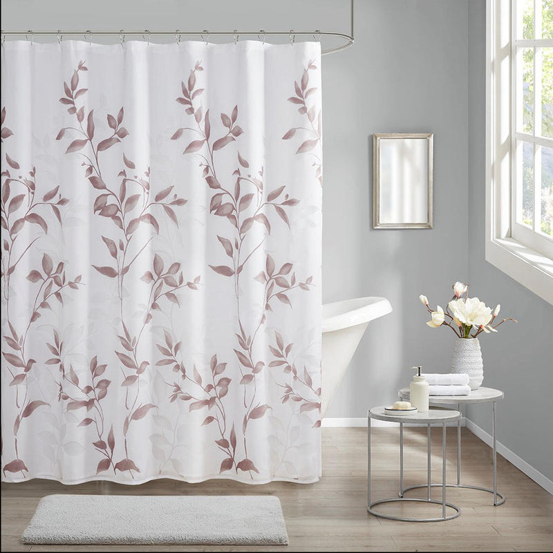 Home Outfitters Mauve Shower Curtain 72"W x 72"L, Shower Curtain for Bathrooms, Modern/Contemporary