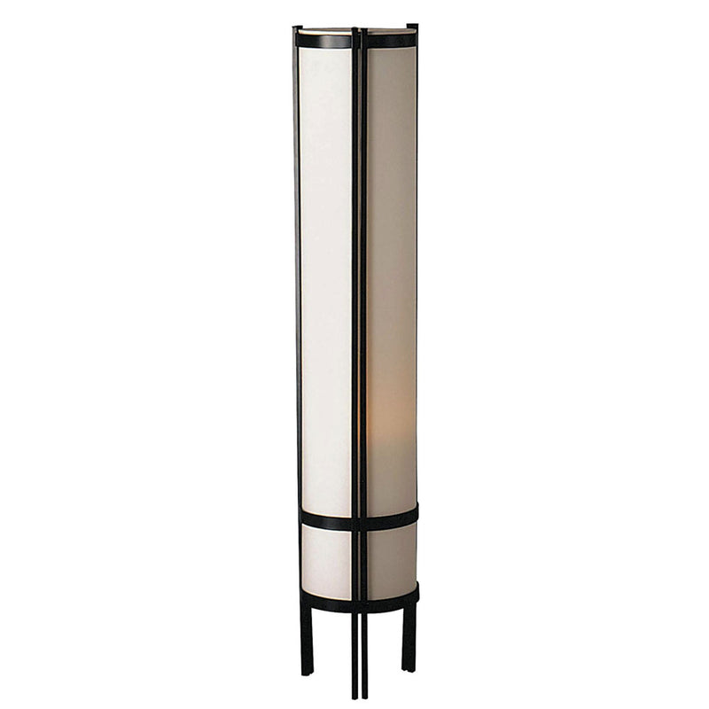 Home Outfitters 48" Steel Column Floor Lamp With Beige Drum Shade