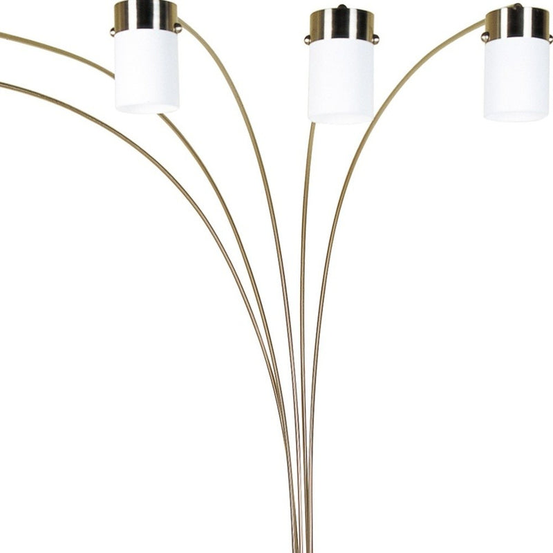 Home Outfitters Five Light Gold Metal Floor Lamp