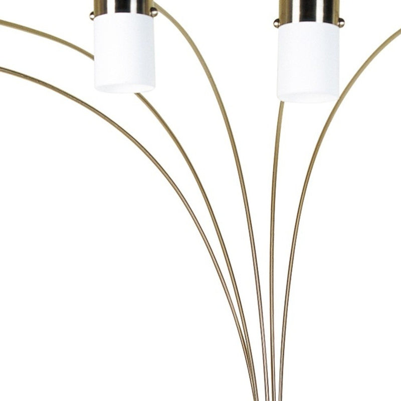 Home Outfitters Five Light Gold Metal Floor Lamp