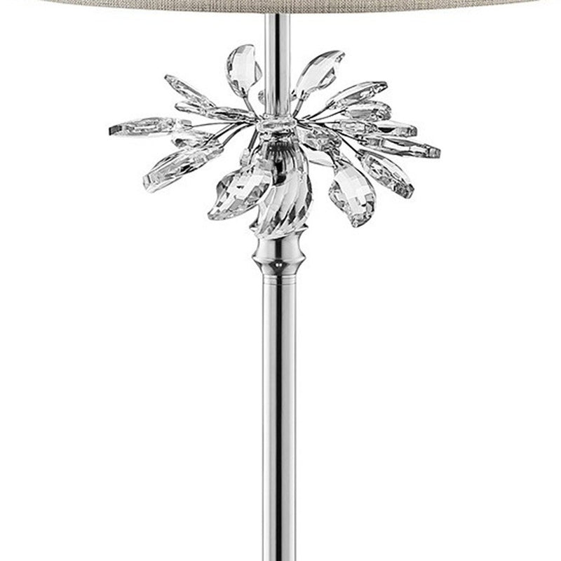 Home Outfitters 62" Chrome Traditional Shaped Floor Lamp With Silver Drum Shade