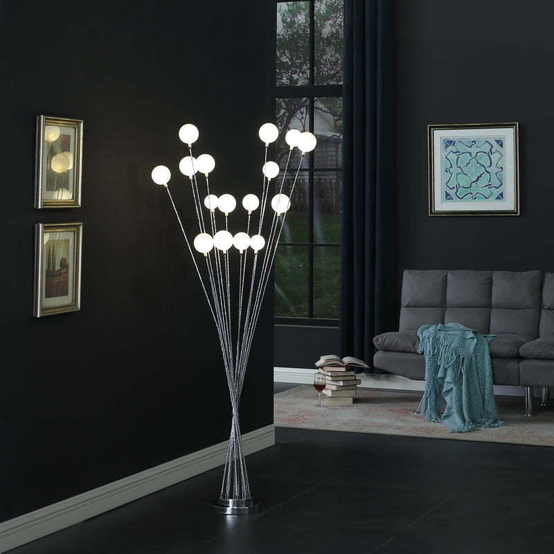 Home Outfitters 62" Chrome Multi Light LED Novelty Floor Lamp