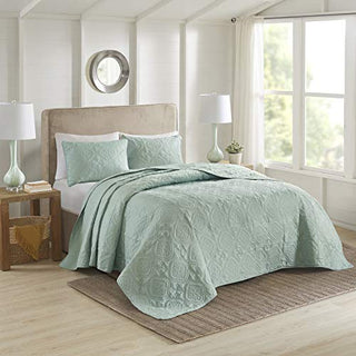 Oakley 3 Piece Reversible Bedspread Set Seafoam King/Cal King