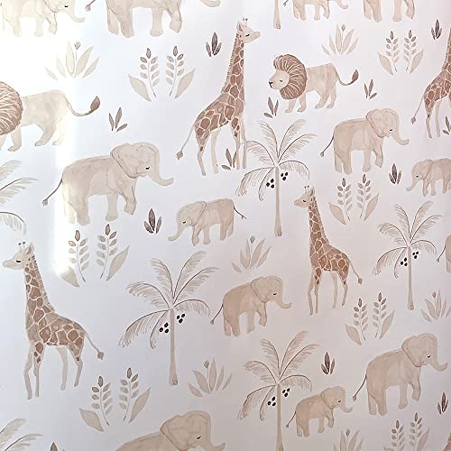Crane Baby Safari Wallpaper for Nursery, Removable Wallpaper for Boys and Girls, Safari Animal, 20.87”w x 270" h
