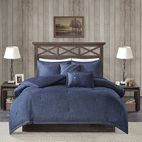 Woolrich Perry Oversized Denim Comforter Set Blue King/Cal King