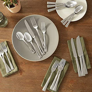 Oneida Butler 20 Piece Everyday Flatware, Service for 4, 18/0 Stainless Steel, Silverware Set
