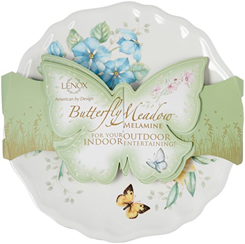Lenox Butterfly Meadow Melamine Dinner Plates (Set of 4), White