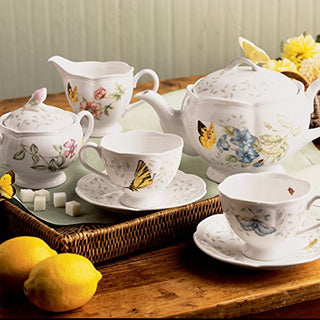 Lenox Butterfly Meadow 8-Piece Tea Set, Service for 2, White