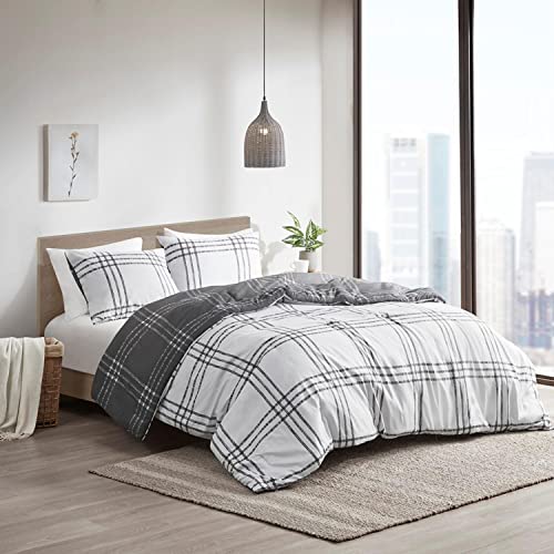 Clean Spaces Polyester Printed Comforter Set with White and Gray CSP10-1485