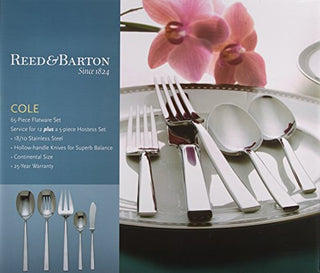 Reed & Barton Cole 65Pc Flatware Set, 65 Piece, Silver