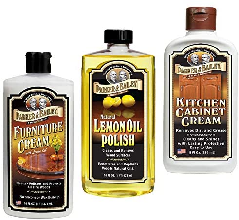 Parker & Bailey Bundle- Natural Lemon Oil polish, Furniture Cream & Kitchen Cabinet Cream