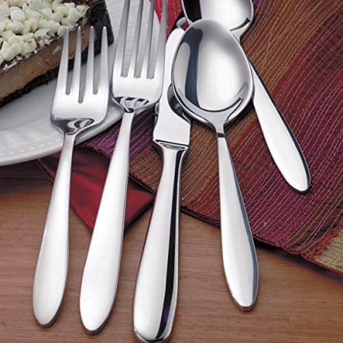 Oneida Mooncrest Dinner Forks, Set of 4 B336004A, Silver, Set of 4, Dinner Forks