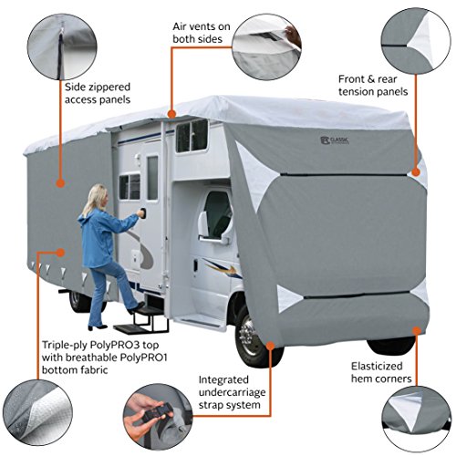 Classic Accessories Over Drive PolyPRO 3 Deluxe Class C RV Cover, Fits 26&