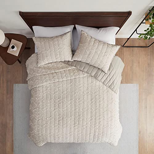 INK+IVY Cotton Coverlet Mini Set with Taupe Finish II13-1220