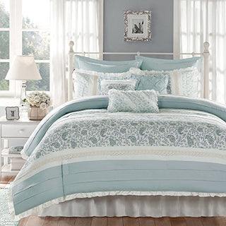Madison Park 100% Cotton Comforter Set-Modern Cottage Design All Season Down Alternative Bedding, Matching Shams