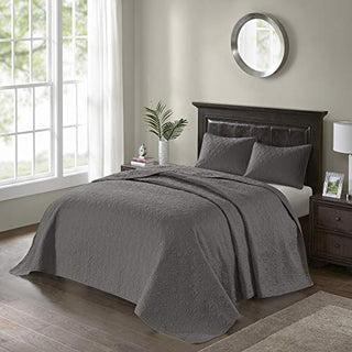 Madison Park Quebec Reversible Damask Design, Double Sided Quilting All Season