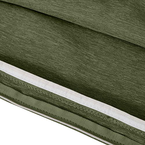 Classic Accessories Montlake FadeSafe Water-Resistant 44 x 20 x 3 Inch Outdoor Chair Cushion Slip Cover, Patio Furniture Cushion Cover, Heather Fern, Patio Furniture Cushion Covers