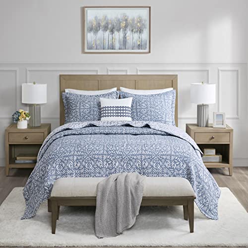 MADISON PARK SIGNATURE 4 Piece Queen Coverlet Set with Throw Pillow MPS13-500