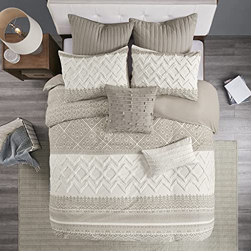 Cotton Printed Comforter Set with Chenille II10-1125