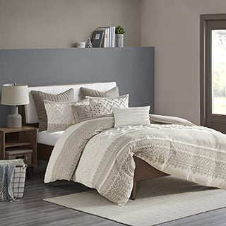 Cotton Printed Comforter Set with Chenille