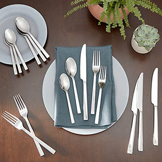 Oneida Chef's Table 20 Piece Everyday Flatware, Service for 4, 18/0 Stainless Steel, Silverware Set
