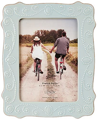 Lenox French Perle Ice Blue 5" X 7" Frame