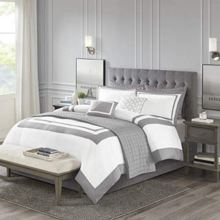 Madison Park Comforter Quilt Combo Set - Modern Luxury Design, All Season Down Alternative Bedding, Matching Shams