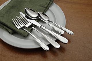 Oneida American Harmony 20 Piece Everyday Flatware, Service for 4, 18/0 Stainless Steel, Silverware Set, Dishwasher Safe, Silver