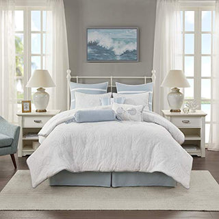 Harbor House Cotton Comforter Set-Coastal Oceanic Sealife Design All Season Down Alternative Bedding with Matching