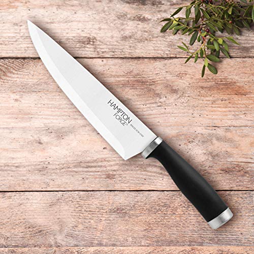 Hampton Forge Epicure–8" ChefKnife –Black, Silver