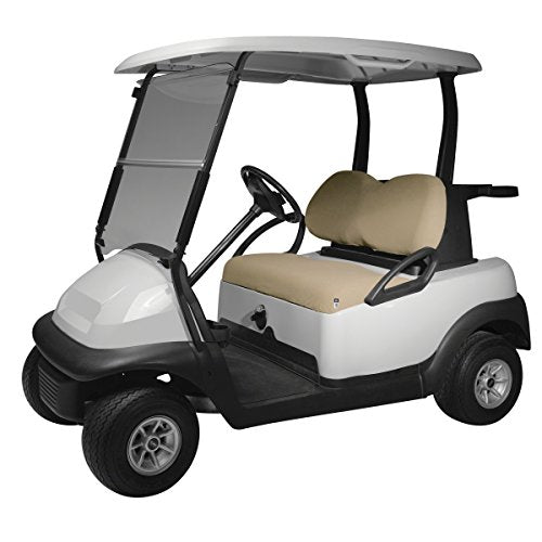 Classic Accessories Fairway Golf Cart Terry Cloth Bench Seat Cover, Khaki , 40 L x 18 5 W x 6 H