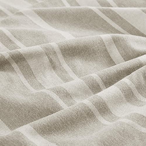 Beautyrest Taupe 3 Piece Striped Herringbone King Comforter Set BR10-3861