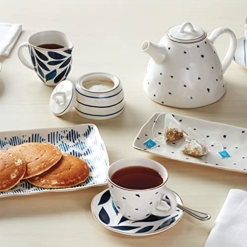 Lenox Blue Bay 9-Piece Tea Set, 5.51, White