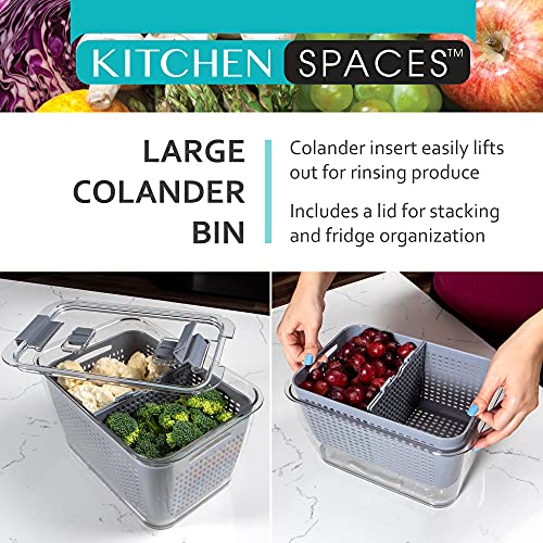 Kitchen Spaces Colander Bin, Large, Gray