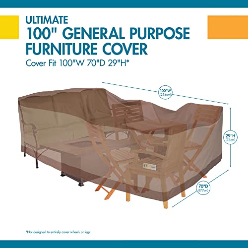 Duck Covers Ultimate Waterproof General Purpose Furniture Cover, 100 Inch