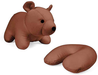 ZIP & FLIP BEAR HEAD REST BROWN