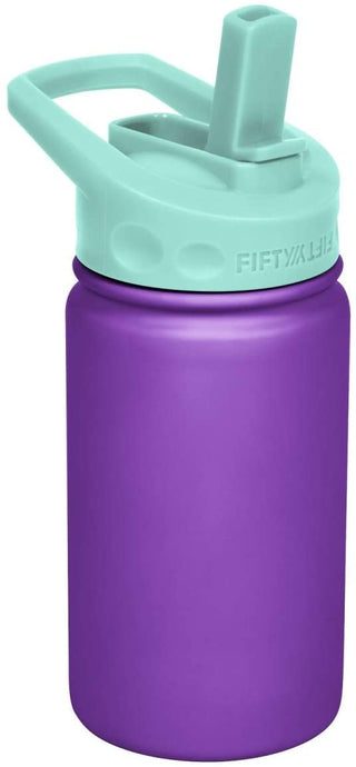 FIFTY/FIFTY 12oz Kids Bottle with Straw Cap - Purple/Cool Mint W/Straw Cap
