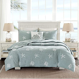 Harbor House Cotton Quilt Set - Modern Luxury Stitching Design, All Season, Lightweight Coverlet Bedspread Bedding