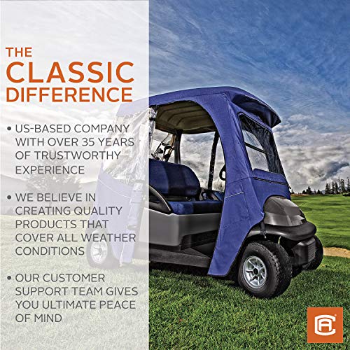 Classic Accessories Fairway 4-Sided Deluxe 2-Person Golf Cart Enclosure, 72072