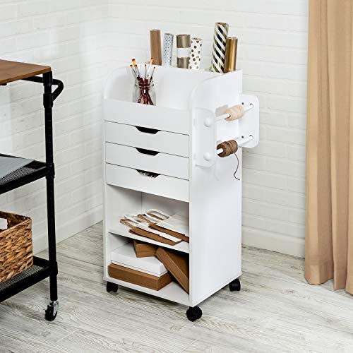 Honey-Can-Do Craft Storage Cart & Rolling Storage Cart and Organizer with 12 Plastic Drawers