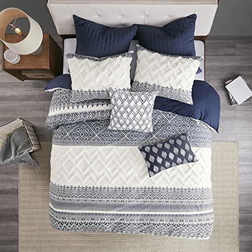 Shabby Chic Cotton Printed Comforter Set with Chenille II10-1062