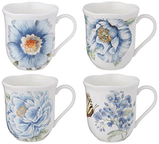 Lenox 833418 Butterfly Meadow Blue 4-Piece Mug Set